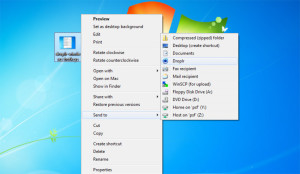 Droplr - Windows 7 - Zdieľanie súboru cez Sent to